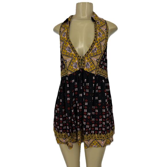 Free People Tops - Free People Small ? Women Charlotte Sleeveless Tunic Top Sleeveless Boho I17